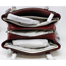 Load image into Gallery viewer, Coach Pebbled Brooklyn 34 Satchel, Dark Cherry with Gunmetal 57276