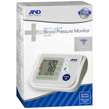 Load image into Gallery viewer, A & D Medical Upper Arm Blood Pressure Monitor with 4-User Memory (Model UA-767F)