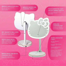 Load image into Gallery viewer, Hello Kitty LED Rechargeable Makeup Mirror and Wireless Compact LED Mirror