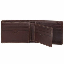 Load image into Gallery viewer, Timberland Genuine Pebble Leather Removable Passcase Wallet Brown NWT