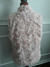 Load image into Gallery viewer, Nicole Miller Women’s Original Faux Fur Reversible Vest Medium M Blush New w/tag
