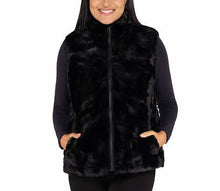 Load image into Gallery viewer, Nicole Miller Women’s Faux Fur Reversible Vest