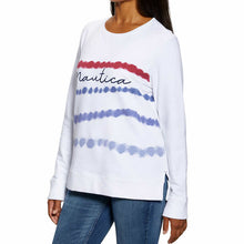 Load image into Gallery viewer, Nautica Women Long Sleeve Crewneck Shirt White Base Color Small NWT