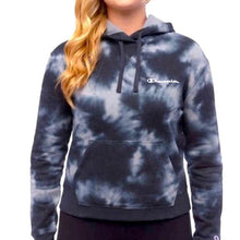 Load image into Gallery viewer, Champion Tie Dye Hoodie Sweatshirt Black Gray L New With Tags
