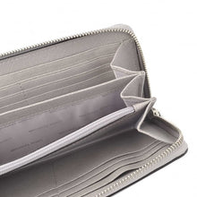 Load image into Gallery viewer, MICHAEL KORS Money Pieces Pearl Grey Saffiano Pocket Continental Wallet