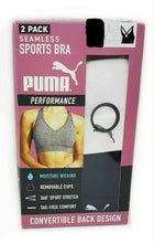 Load image into Gallery viewer, Puma Women's Sports Bra 2 Pack Seamless Removable Cups