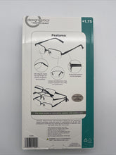Load image into Gallery viewer, Design Optics By Foster Grant Semi-Rimless Metal 3 Pack