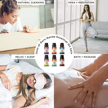 Load image into Gallery viewer, GuruNanda (Set of 8) 100% Pure Essential Oils - Aromatherapy Oils for Diffusers