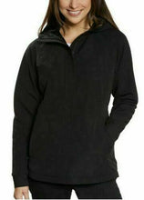 Load image into Gallery viewer, Kirkland Signature Women's Fleece Lined Hooded Full Zip Jacket, Black Size M
