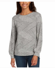 Load image into Gallery viewer, Ellen Tracy Women's Sweater Jacquard Crewneck L