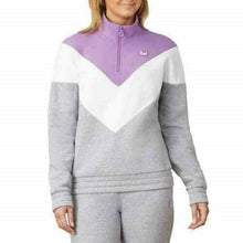 Load image into Gallery viewer, Fila Ladies' 1/4 Zip Pullover (Grey/Lavender/White, Large)