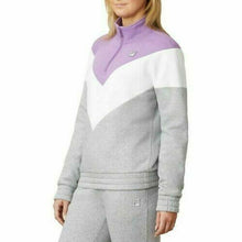 Load image into Gallery viewer, Fila Ladies' 1/4 Zip Pullover (Grey/Lavender/White, Large)