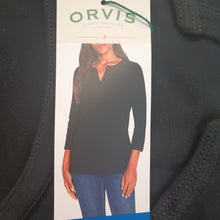Load image into Gallery viewer, Orvis Ladies&#39; ¾ Sleeve Split Neck Top
