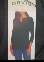 Load image into Gallery viewer, Orvis Ladies&#39; ¾ Sleeve Split Neck Top
