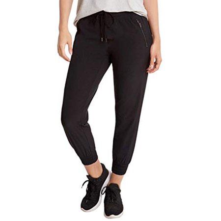 Danskin Ladies' Woven Jogger Adjustable Drawcord Two Zippered Pockets