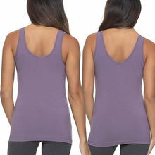Load image into Gallery viewer, NoTag Felina Women&#39;s Cotton Modal Reversible Tank Top 4 Pack
