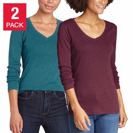 Eddie Bauer Ladies Long Sleeve Tee 2-pack