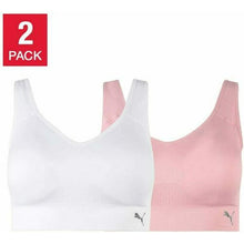 Load image into Gallery viewer, Puma Women&#39;s Sports Bra 2 Pack Seamless Removable Cups
