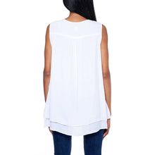 Load image into Gallery viewer, Cristina B Women’s Sleeveless Tunic V Neck Flowy Double Layer Tank
