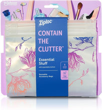 Load image into Gallery viewer, Ziploc Contain the Clutter Reusable Plastic Storage Organizer Bags, 15 Pack
