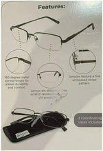 Load image into Gallery viewer, Design Optics By Foster Grant Semi-Rimless Classic +1.25, 3 Pack
