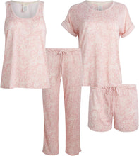 Load image into Gallery viewer, Lucky Brand Ladies&#39; 4Pc PJ Set Super Soft Knit
