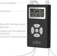 Load image into Gallery viewer, Pure Enrichment PurePulse Dual Channel TENS and EMS Combo Muscle Stimulator
