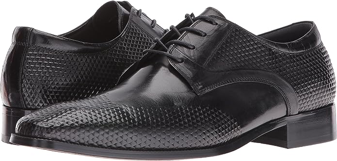 STACY ADAMS Men's Kallan Plain Toe Lace Oxford, Black, 12 M US