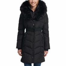 Load image into Gallery viewer, Calvin Klein Faux Fur-Trim Belted Quilted Parka Coat Jacket
