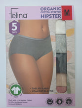 Load image into Gallery viewer, Felina Women&#39;s 5 Pack Organic Cotton Stretch Hipster
