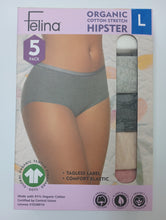 Load image into Gallery viewer, Felina Women&#39;s 5 Pack Organic Cotton Stretch Hipster
