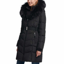 Load image into Gallery viewer, Calvin Klein Faux Fur-Trim Belted Quilted Parka Coat Jacket
