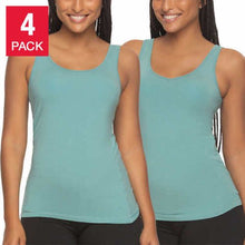 Load image into Gallery viewer, NoTag Felina Women&#39;s Cotton Modal Reversible Tank Top 4 Pack
