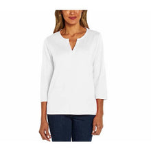 Load image into Gallery viewer, Orvis Ladies&#39; ¾ Sleeve Split Neck Top
