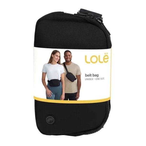 Lole Unisex Belt Bag Crossbody Fanny Pack Waist Bag, Black 7.5in X 5in X 2in