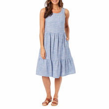 Load image into Gallery viewer, Briggs Ladies&#39; Tiered Linen Blend Dress
