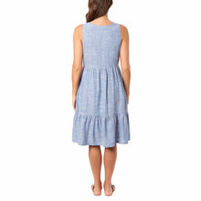 Load image into Gallery viewer, Briggs Ladies&#39; Tiered Linen Blend Dress
