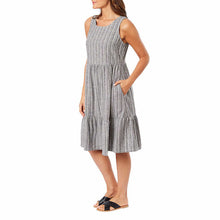 Load image into Gallery viewer, Briggs Ladies&#39; Tiered Linen Blend Dress
