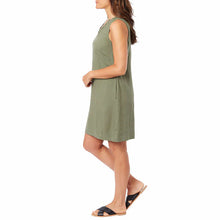 Load image into Gallery viewer, Briggs Ladies&#39; Ruffle V-Neck Linen Blend Dress
