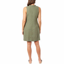 Load image into Gallery viewer, Briggs Ladies&#39; Ruffle V-Neck Linen Blend Dress
