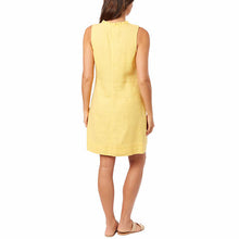 Load image into Gallery viewer, Briggs Ladies&#39; Ruffle V-Neck Linen Blend Dress
