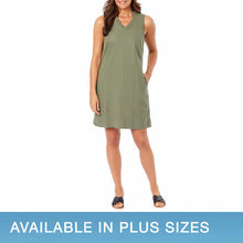 Load image into Gallery viewer, Briggs Ladies&#39; Ruffle V-Neck Linen Blend Dress
