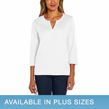 Load image into Gallery viewer, Orvis Ladies&#39; ¾ Sleeve Split Neck Top
