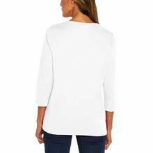 Load image into Gallery viewer, Orvis Ladies&#39; ¾ Sleeve Split Neck Top
