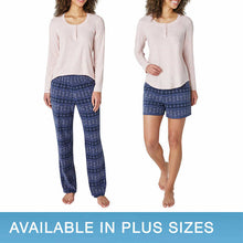 Load image into Gallery viewer, Eddie Bauer Ladies&#39; 3-Piece Waffle Fleece Pajamas Set
