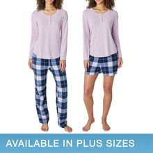 Load image into Gallery viewer, Eddie Bauer Ladies&#39; 3-Piece Waffle Fleece Pajamas Set
