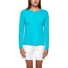 Load image into Gallery viewer, Hang Ten Womens Long Sleeve Rashguard Blue Bird with UPF 50+
