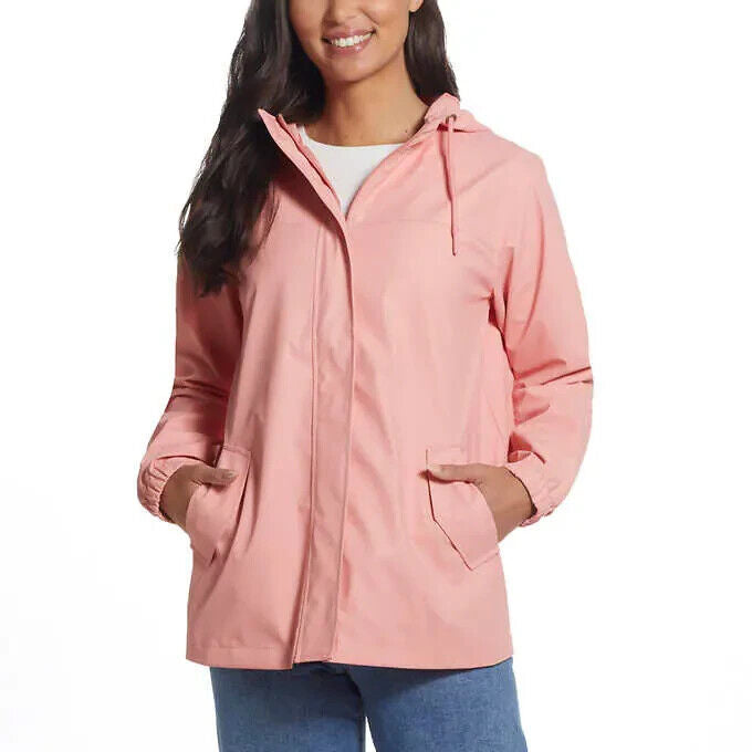 Weatherproof Vintage Ladies' Rain Slicker Hooded Jacket
