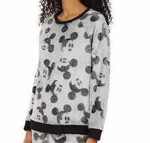 Load image into Gallery viewer, Disney Cozy Gray MICKEY MOUSE Fluffy Fleece Pajama/Lounge Top
