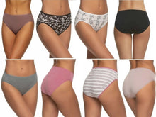 Load image into Gallery viewer, Felina Full Coverage Hi-Cut 8 Pack Women&#39;s Panties Assorted
